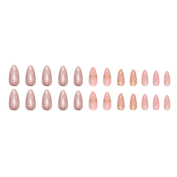 12 Sizes-24 Pcs Press On Nails W1434