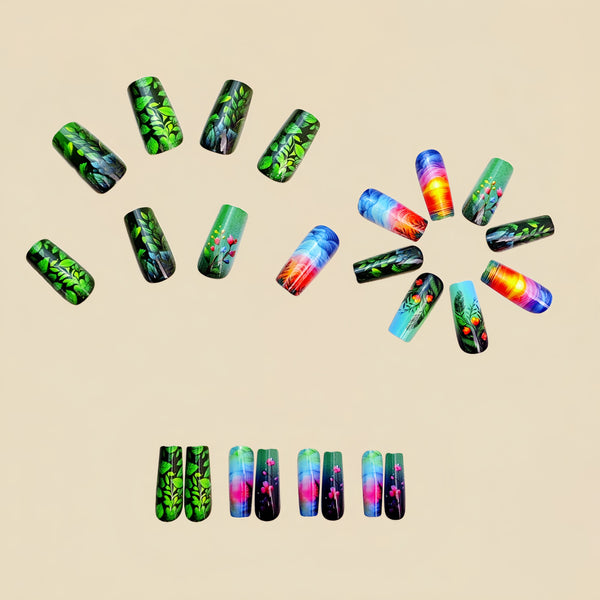 12 Sizes-24 Pcs Press On Nails Y973