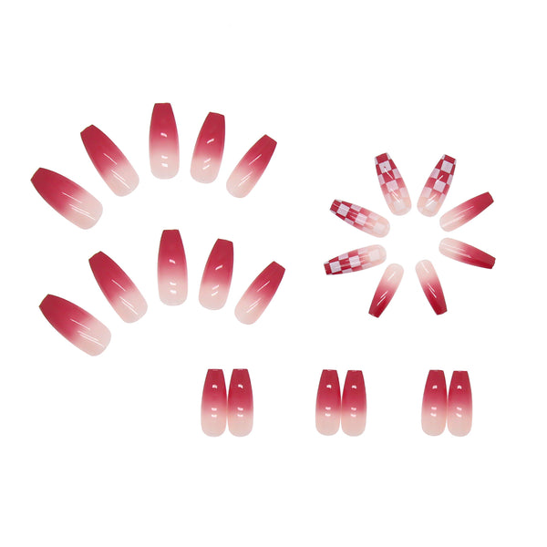 12 Sizes-24 Pcs Press On Nails R310