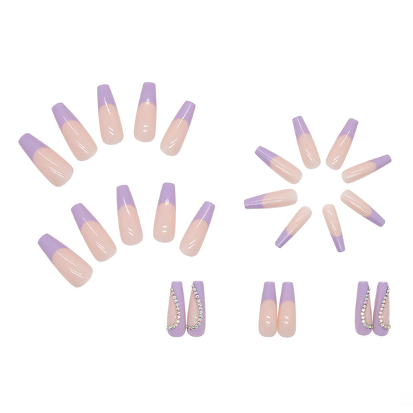 12 Sizes-24 Pcs Press On Nails Z179
