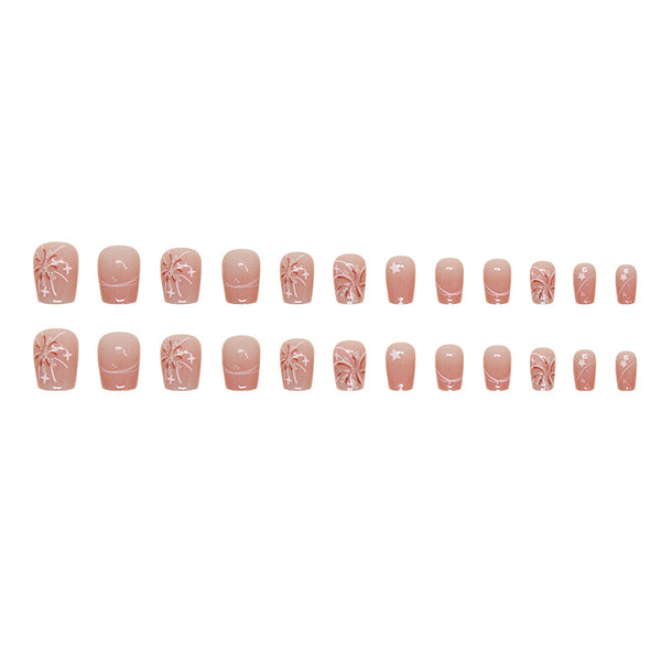 12 Sizes-24 Pcs Press On Nails R831