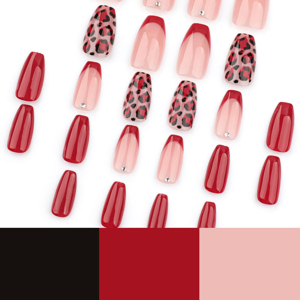 12 Sizes-24 Pcs Press On Nails JP3528