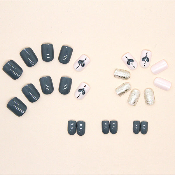 12 Sizes-24 Pcs Press On Nails W388