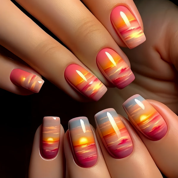 12 Sizes-24 Pcs Press On Nails Y560