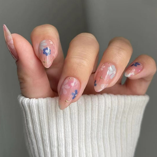 12 Sizes-24 Pcs Press On Nails W1574