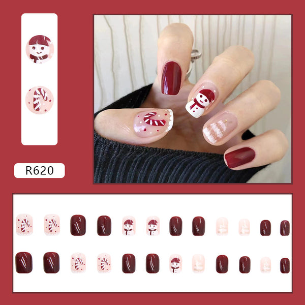 12 Sizes-24 Pcs Press On Nails R620