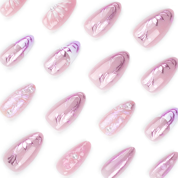 12 Sizes-24 Pcs Press On Nails JP3272