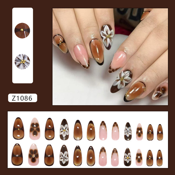 12 Sizes-24 Pcs Press On Nails Z1086