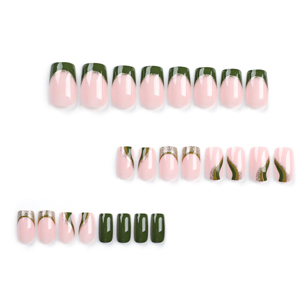 12 Sizes-24 Pcs Press On Nails JP3031