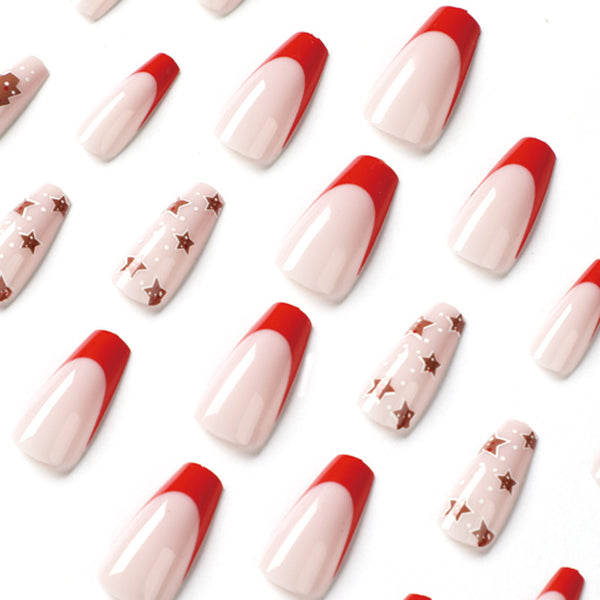 12 Sizes-24 Pcs Press On Nails JP1888