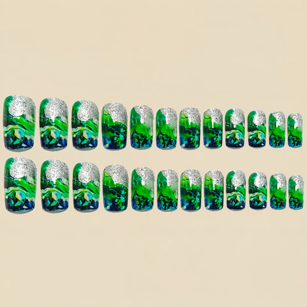 12 Sizes-24 Pcs Press On Nails Y1853