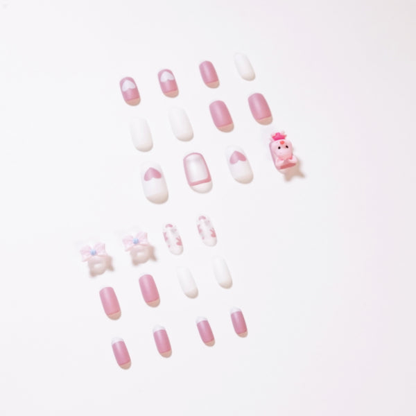 12 Sizes-24 Pcs Press On Nails JP1385