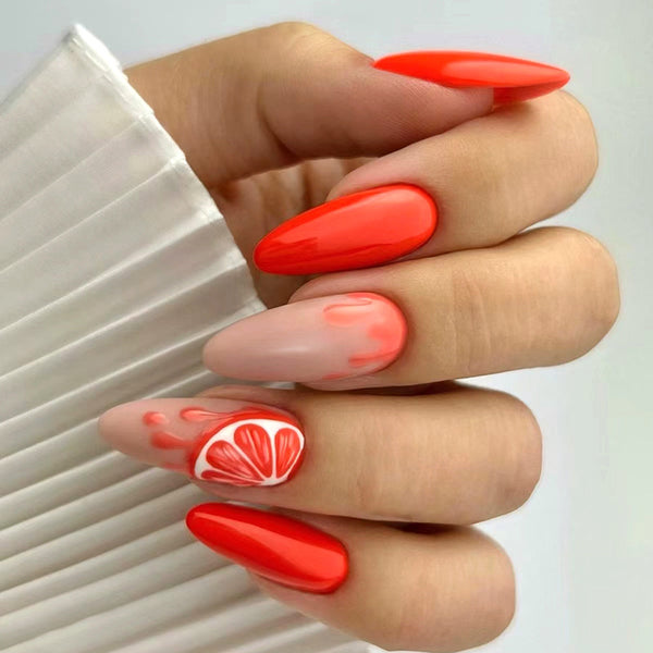 12 Sizes-24 Pcs Press On Nails W1005