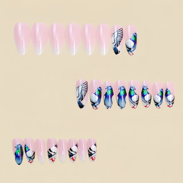12 Sizes-24 Pcs Press On Nails Y1947
