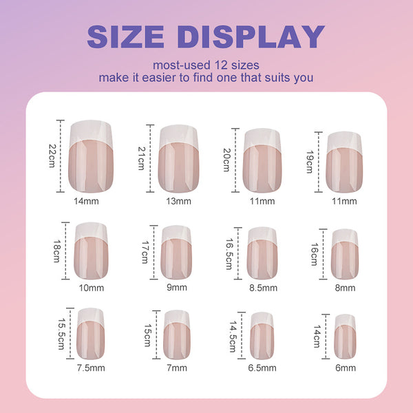 108 Pcs Press On Nails D001