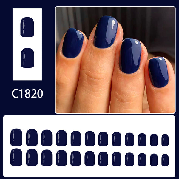 12 Sizes-24 Pcs Press On Nails C1820