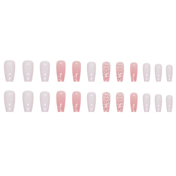 12 Sizes-24 Pcs Press On Nails W853