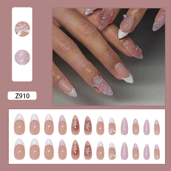 12 Sizes-24 Pcs Press On Nails Z910