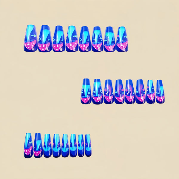 12 Sizes-24 Pcs Press On Nails Y766