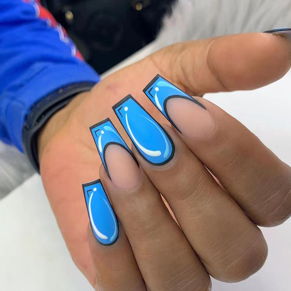12 Sizes-24 Pcs Press On Nails W322