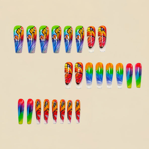 12 Sizes-24 Pcs Press On Nails Y1857