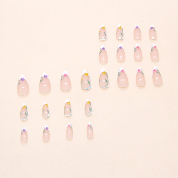 12 Sizes-24 Pcs Press On Nails W1950