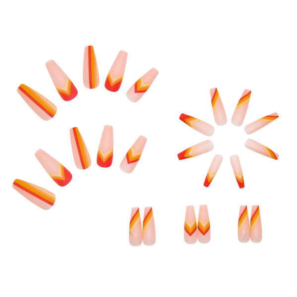 12 Sizes-24 Pcs Press On Nails W057