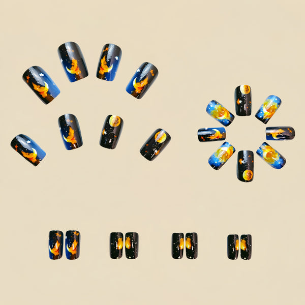 12 Sizes-24 Pcs Press On Nails Y498
