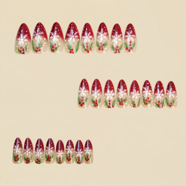 12 Sizes-24 Pcs Press On Nails Y1310