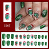 12 Sizes-24 Pcs Press On Nails C662