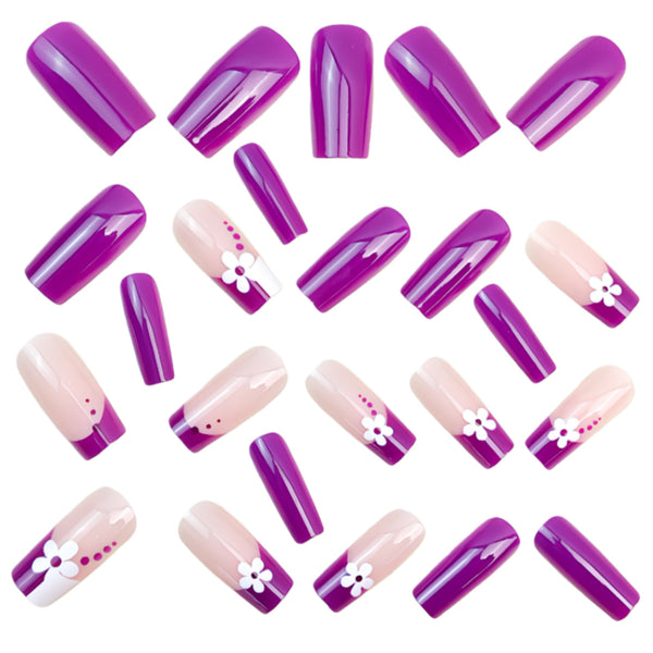 12 Sizes-24 Pcs Press On Nails Y1781