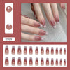 12 Sizes-24 Pcs Press On Nails R909