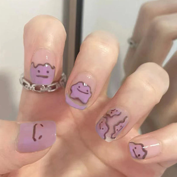 12 Sizes-24 Pcs Press On Nails R497
