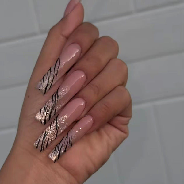 12 Sizes-24 Pcs Press On Nails G014