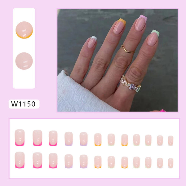 12 Sizes-24 Pcs Press On Nails W1150
