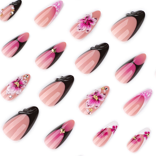 12 Sizes-24 Pcs Press On Nails JP4226
