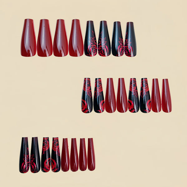 12 Sizes-24 Pcs Press On Nails Y907