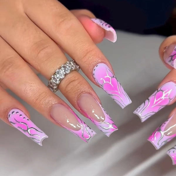 12 Sizes-24 Pcs Press On Nails W650