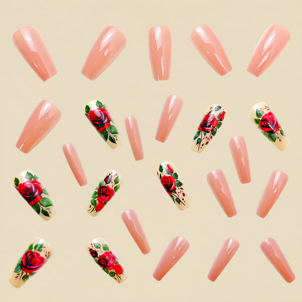 12 Sizes-24 Pcs Press On Nails Y510