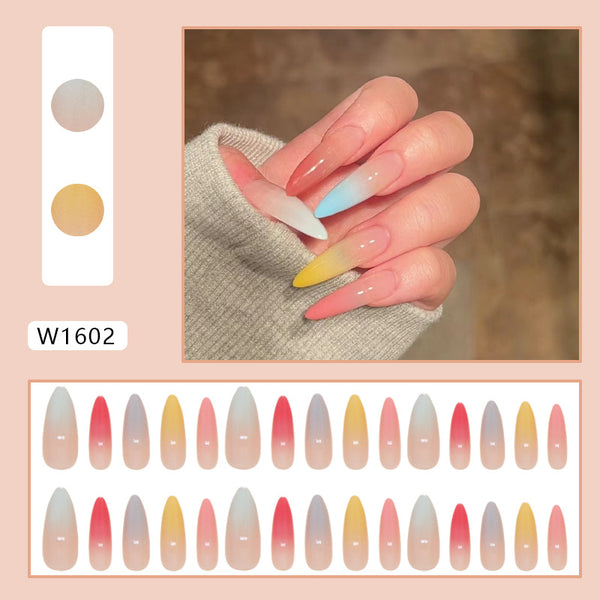 12 Sizes-24 Pcs Press On Nails W1602