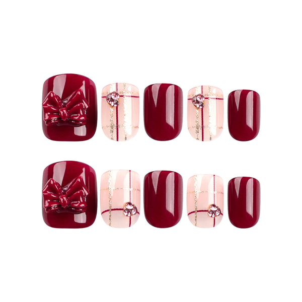 12 Sizes-24 Pcs Press On Nails JP2994