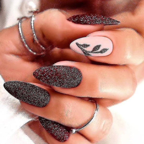 12 Sizes-24 Pcs Press On Nails W919