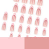 Almond French Glossy Medium Pink Press on Nails