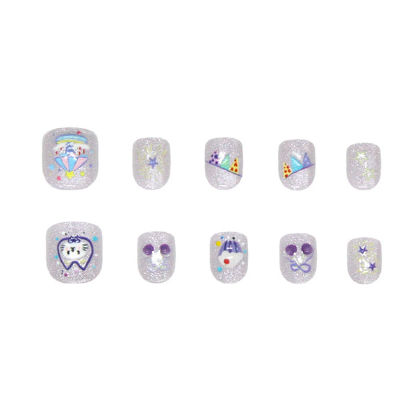 12 Sizes-24 Pcs Press On Nails K024