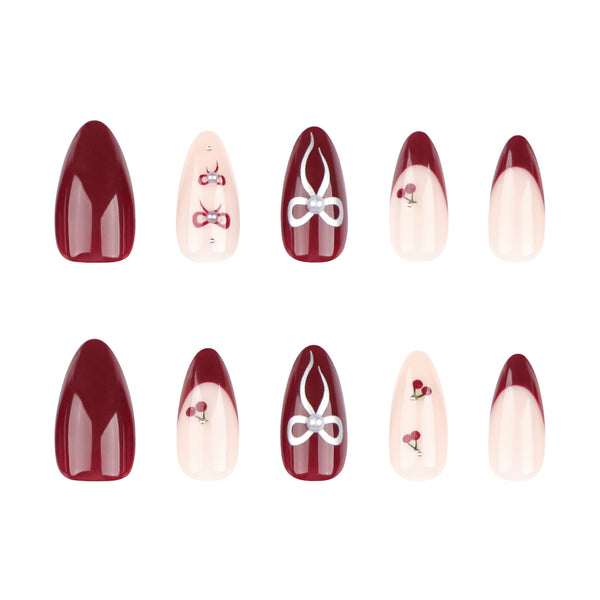 12 Sizes-24 Pcs Press On Nails JP3324