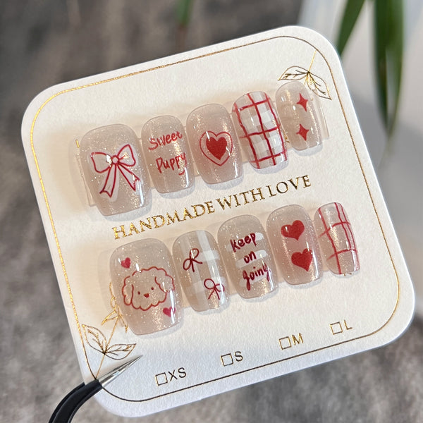 12 Sizes-24 Pcs Press On Nails SP138