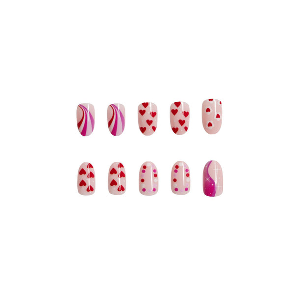 12 Sizes-24 Pcs Press On Nails C237