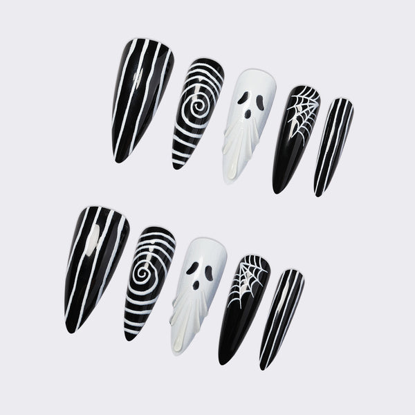 12 Sizes-24 Pcs Press On Nails 1XC1-15164