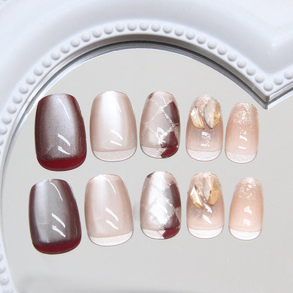 12 Sizes-24 Pcs Press On Nails MY095