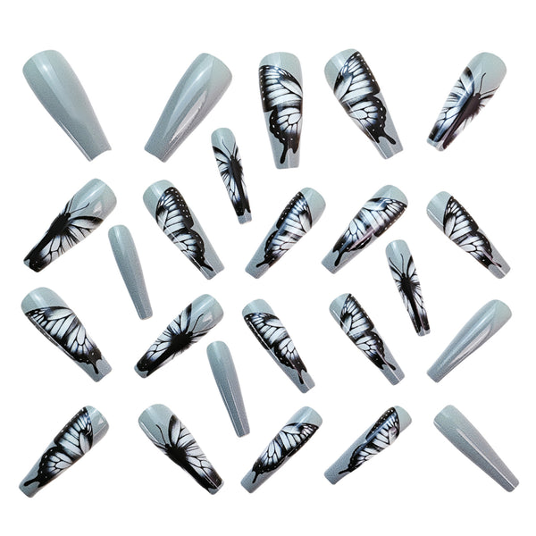 12 Sizes-24 Pcs Press On Nails Y751